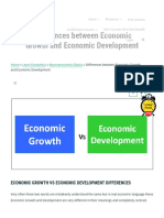 Top Differences Between Economic Growth and Economic Development