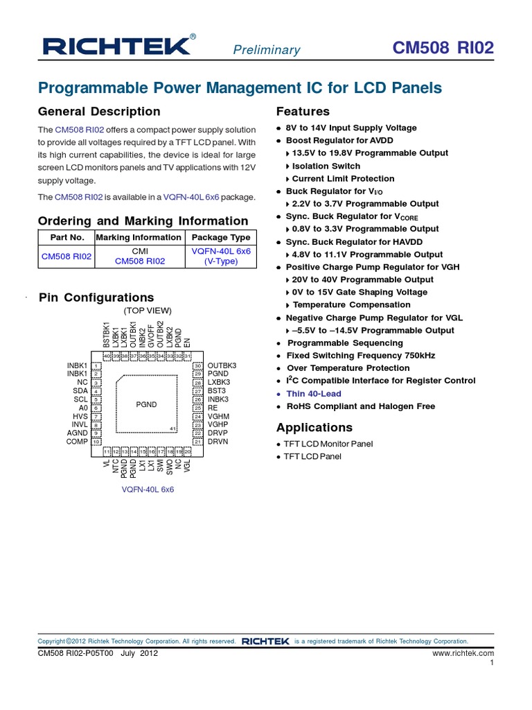 CM508 Ri02 P05T00 | PDF | Power Supply | Electrical Engineering