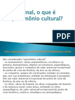 O que é patrimônio cultural