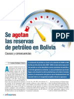 Se Agotan Las Reservas de Petroleo en Bolivia