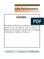 Ley del Mezcal Michoacán Gaceta-III-103-F-bis-XXXII-22-02-2018