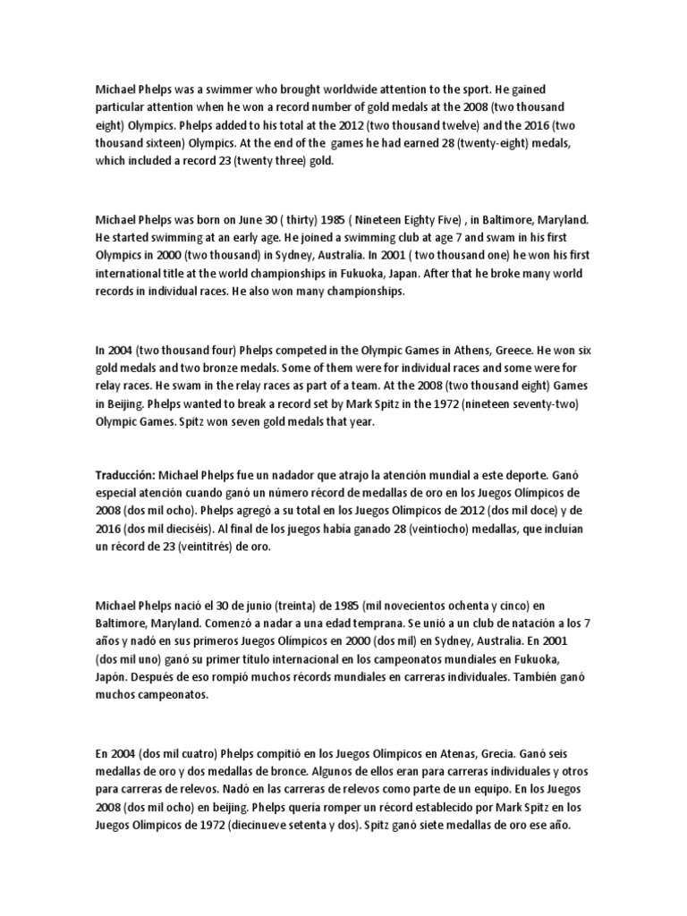 Michael Phelps BIography | PDF | Eventos deportivos múltiples ...