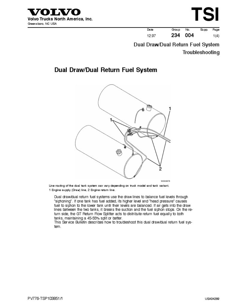 Dual Draw/Dual Return Fuel System Guide | PDF | Tanks | Truck