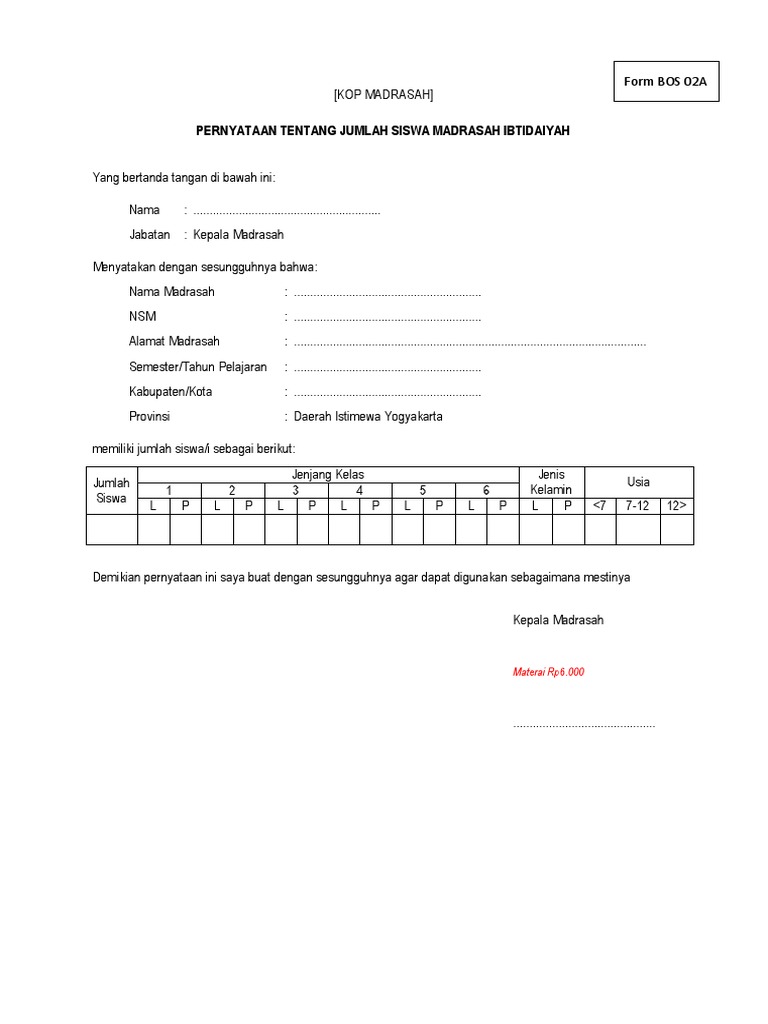 02 Surat Pernyataan Jumlah Siswa Mi Mts Ma Pdf