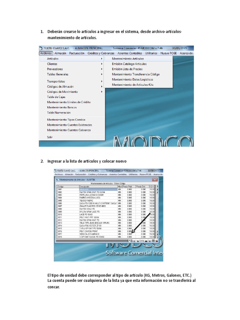 Ingreso Compras MODCOM | PDF | Informática