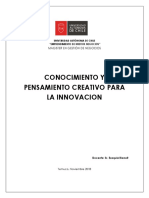 Lectura 1.- Conocimiento y Pensamiento Creativo Para La Innovacion