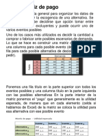 1.3.1. Matriz de Pagos