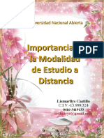 Importancia de La Modalidad de Estudio A Distancia