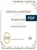 Certificate of Achievement 1