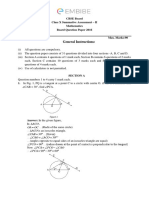 General Instructions:: CBSE Board Class X Summative Assessment - II Mathematics Board Question Paper 2016