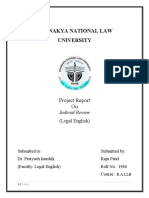 Chanakya National Law University: Project Report On