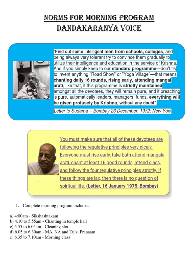Complete Morning Program Includes | PDF