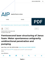 Femtosecond Laser Structuring of Janus Foam