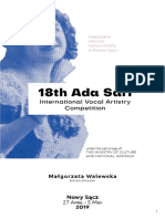 18th Ada Sari: International Vocal Artistry Competition