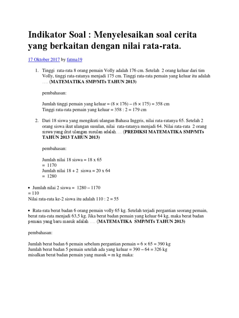 Soal Statistik