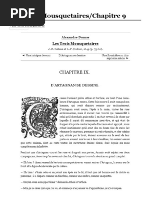 Les Trois Mousquetaires Resume Par Chapitre