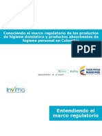 Conocimiento Marco Regulatorio Higiene Domestica en Colombia