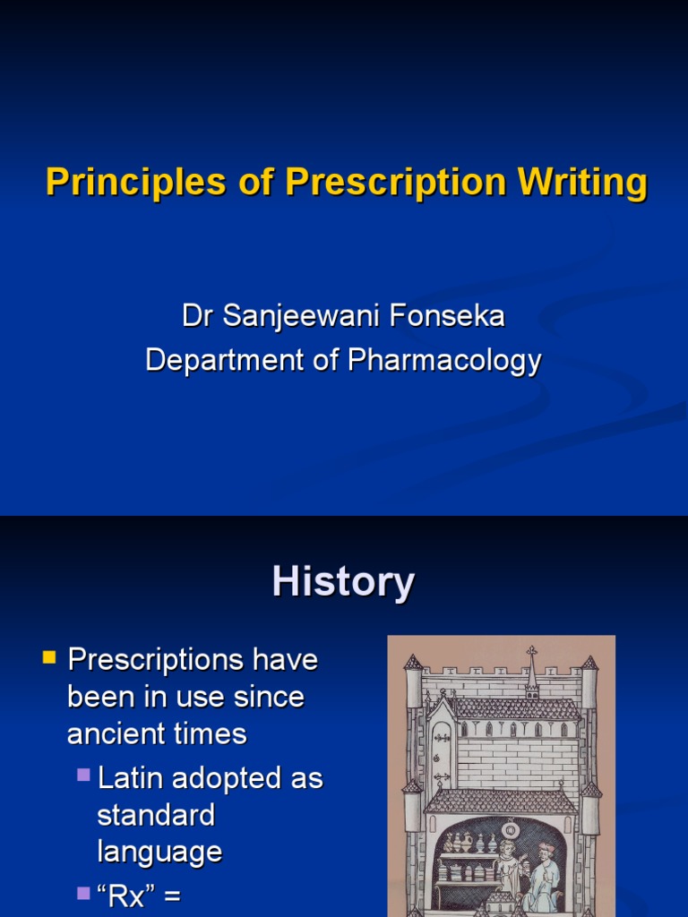 Prescription - Writing - Final | PDF | Medical Prescription | Medical ...