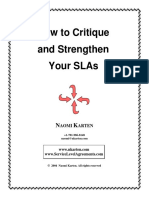 How To Critique and Strengthen Your Slas: Aomi Arten