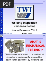 Welding Inspection: Mechanical Testing Course Reference WIS 5