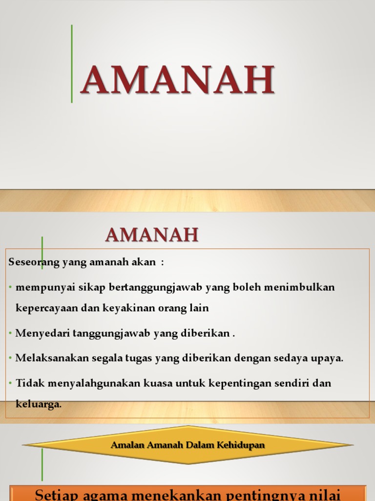 Amanah Pdf