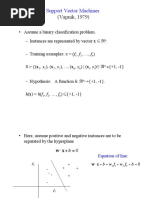 Support Vector Machines: (Vapnik, 1979)