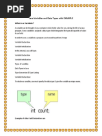 Java Variables and Data Types With EXAMPLE