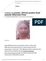 Prairie Schooner, African Poetry Fund Awards Sillerman Prize - Nebraska Today - University of Nebraska-Lincoln