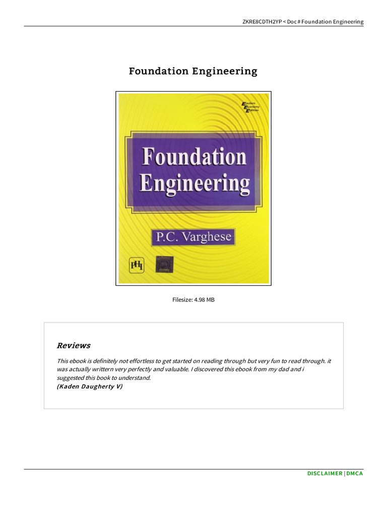 Foundation Engineering PC Varghese PDF Engineering Intellectual Works
