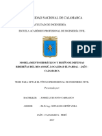 01.-Tesis Modelamiento Hidraulico y Diseño de Defensas Ribereñas Del Rio Amoju Localidad El Parra PDF
