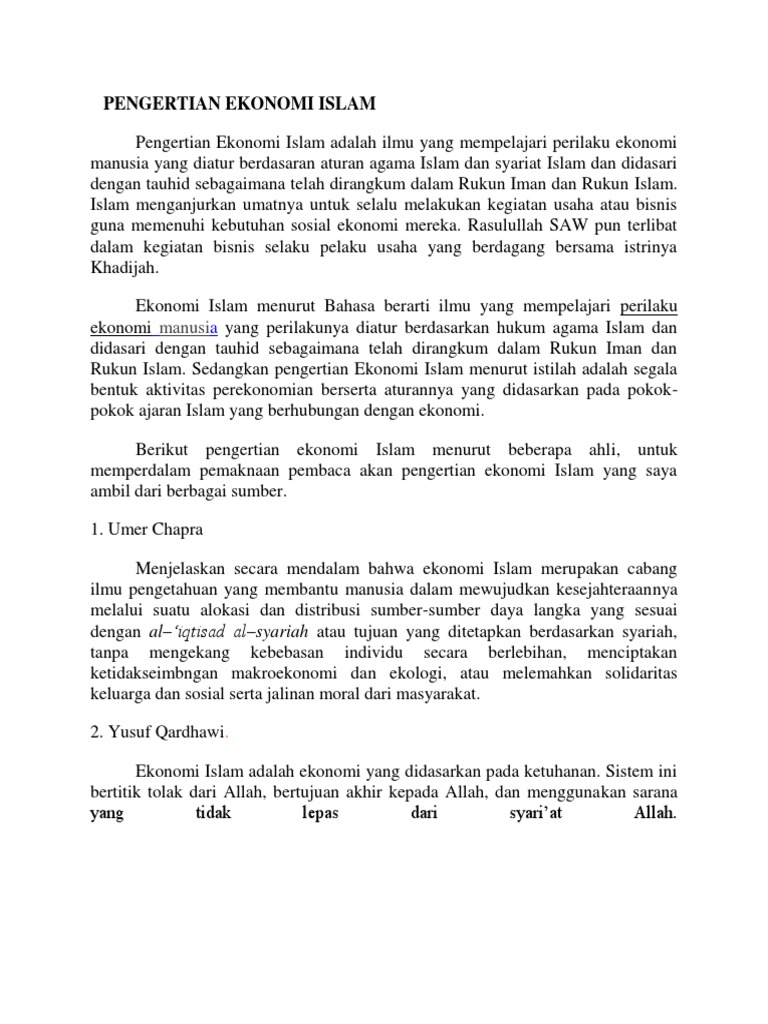 Ekonomi Islam Pdf