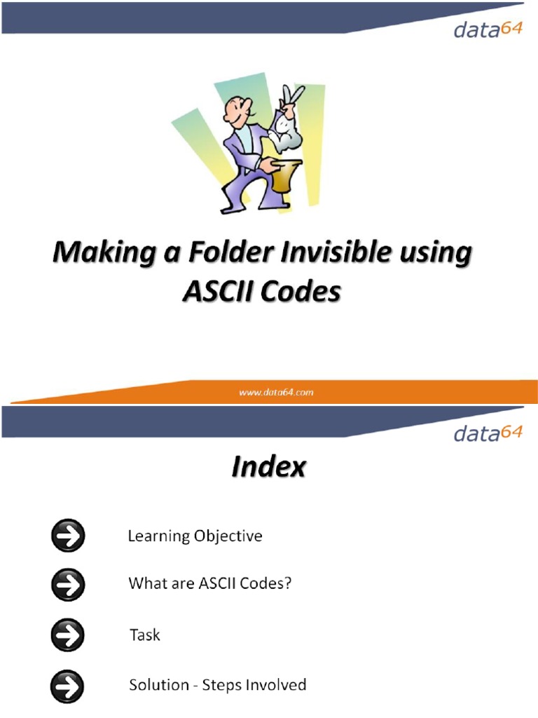 How to Hide Folders Using ASCII Codes | PDF