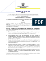 ACUERDO No. 523 DE 1999: Rama Judicial Del Poder Público Consejo Superior de La Judicatura Sala Administrativa