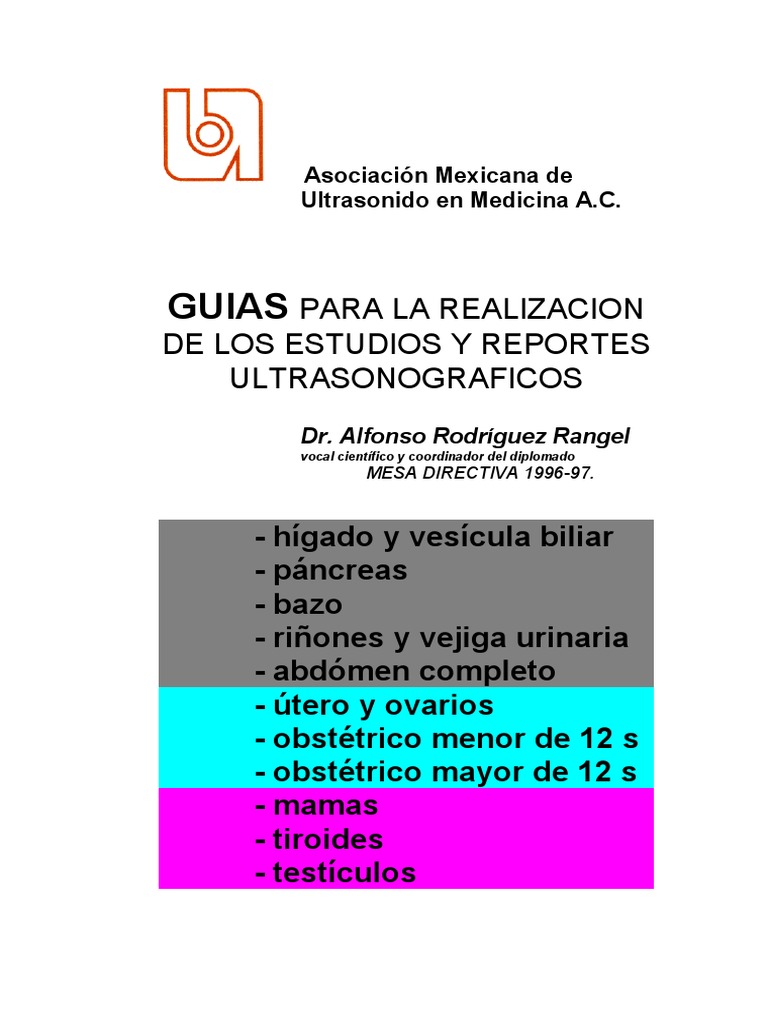 Guías para Reportes de Ultrasonido | PDF | Ultrasonido médico | Riñón