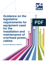 LEEA-071 Gudiance To Legislative Requirments For Equipment Used For The Installation of Power Cables Version 1 Aug 2017