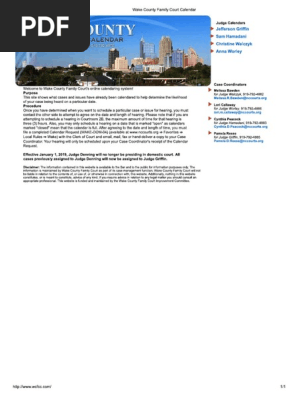 Wake County Court Calendar Judge Michael DENNING Removed From Family Court  January 1, 2019 | PDF | Judiciaries | Separation Of Powers