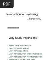 Introduction To Psychology: Dr. William G. Huitt Valdosta State University