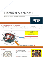 Electrical Machines I: Week 3-4: Direct Current Generator