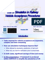 Use of Simulation in Railway Vehicle Acceptance Procedures