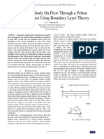 Analytical Study On Flow Through A Pelton Turbine Bucket Using Boundary Layer Theory