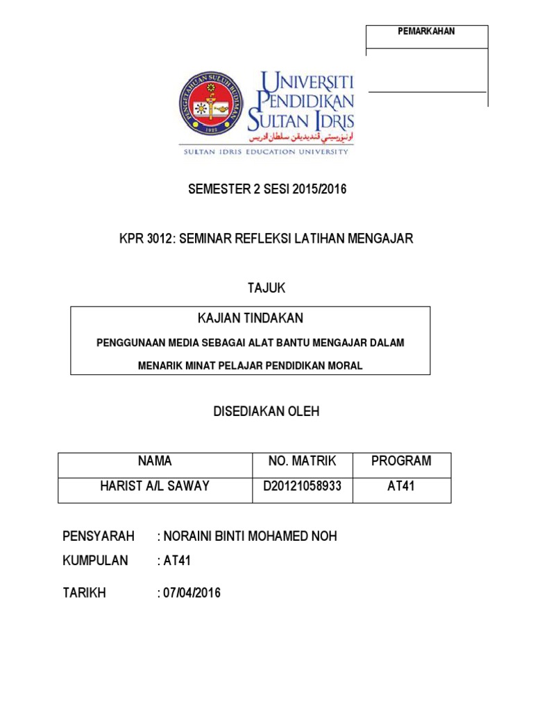Kajian Tindakan Penggunaan Bahan Bantu Mengajar Corytrx