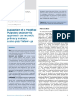 Evaluation of A Modified Pulpotec Endodontic Approach On Necrotic Primary Molars - A One-Year Follow-Up