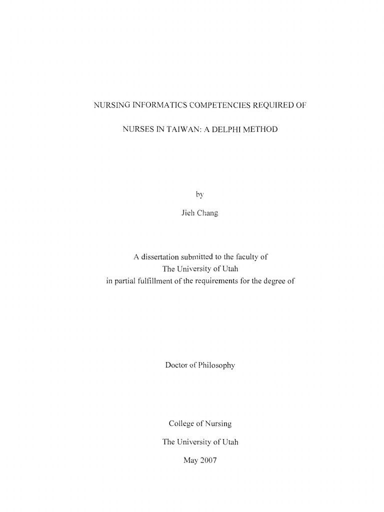 Nursing Informatics Competencies Required of Nurses in Taiwan PDF | PDF ...
