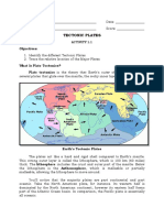 Activity Sheet / Module in Plate Tectonics