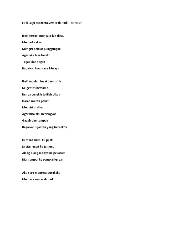 Mentera Semerah Padi Pdf