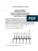Problemas Unidad 3 - Métodos de Análisis de Inversiones - Rolando PDF