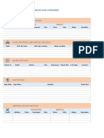 Departure Flight Details: Vacation Itinerary