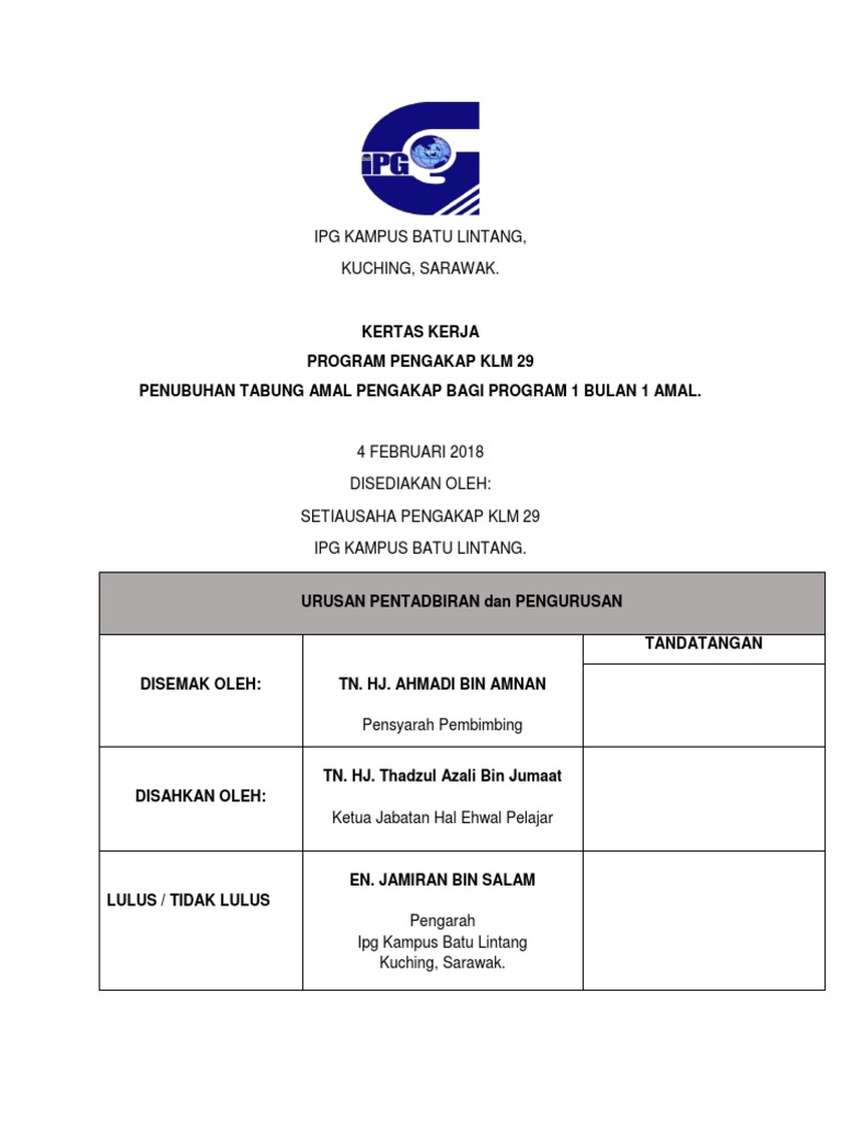 Kk Tabung Amal Klm 29 Pdf