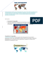 Economic Geography: Sub Branches