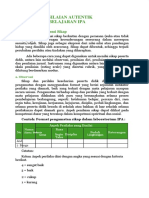 Penilaian Autentik Dalam Pembelajaran Ipa